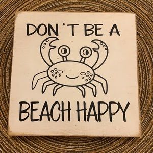 NEW Wooden Crab Sign